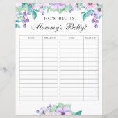 Hoe groot is mama buik. Floral-baby shower (Voorkant)