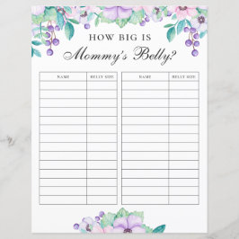 Hoe groot is mama buik. Floral-baby shower