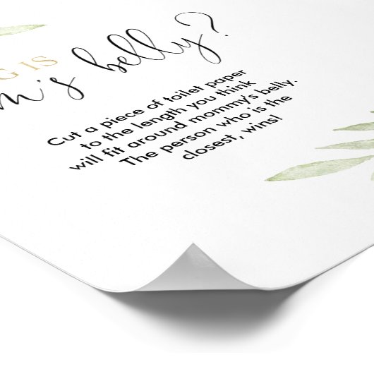 Hoe groot is mama's baby shower spel? poster (Hoek)