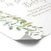 Hoe groot is mama's Belly Blue Balonse Baby shower Poster (Hoek)