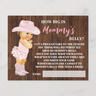 Hoe groot is mama's Belly Cowgirl-schoenenkaart? Flyer