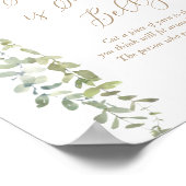 Hoe groot is mama's Belly Gold Balonse Baby shower Poster (Hoek)