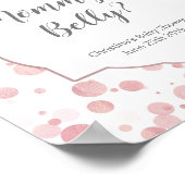 "Hoe groot is mama's Belly" Roze gebaar, Baby show Poster (Hoek)