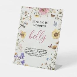 Hoe groot is mama's buik 8x10 tafelblad reclamebord met voetstuk