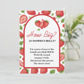 Hoe groot is mama's buik aardbeienbessen spel kaart (Staand voorkant)