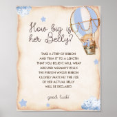 Hoe groot is mama's buik baby jongen douche spel poster (Voorkant)