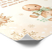 Hoe groot is mama's buik Baby Shower Kerstmis  Poster (Hoek)