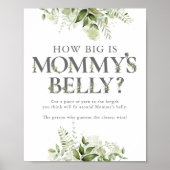 Hoe groot is mama's buik Baby shower Poster (Voorkant)