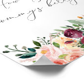 Hoe groot is mama's buik Baby Shower Spel Bord Poster (Hoek)