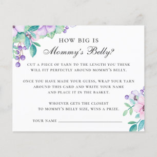 Hoe groot is mama's buik. Baby shower spel met blo Flyer
