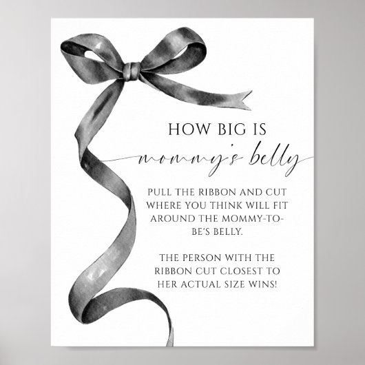 Hoe groot is mama's buik Baby shower spel Poster (Voorkant)