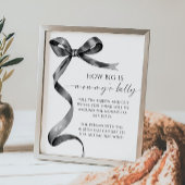 Hoe groot is mama's buik Baby shower spel Poster