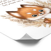 Hoe groot is mama's buik Baby shower spel Poster (Hoek)