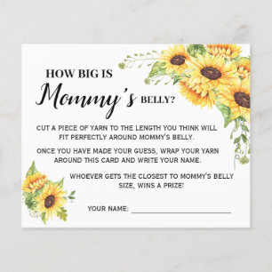 Hoe groot is mama's buik Baby Shower spelkaart Flyer