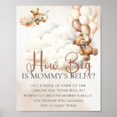 HOE GROOT IS MAMA'S BUIK Beer Baby shower SPEL Poster (Voorkant)