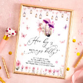 Hoe groot is mama's buik bloemenfee tuin poster