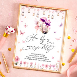 Hoe groot is mama's buik bloemenfee tuin poster