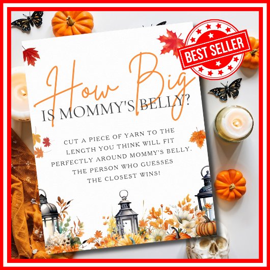 HOE GROOT IS MAMA'S BUIK Een beetje pompoen spel Poster