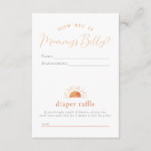 Hoe groot is mama's buik en luier Raffle Kaart (Voorkant)