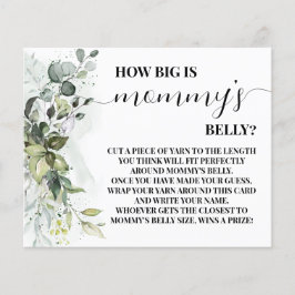 Hoe groot is mama's buik Groene Shower Spelkaart Flyer