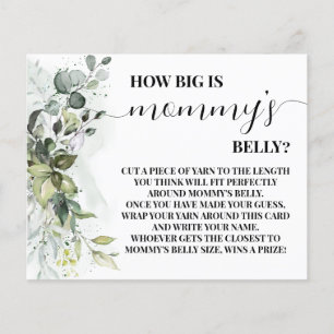 Hoe groot is mama's buik Groene Shower Spelkaart Flyer