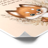 Hoe groot is mama's buik Herfst Baby shower spel Poster (Hoek)