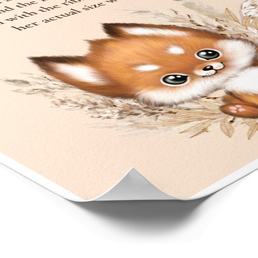 Hoe groot is mama's buik Herfst Baby shower spel Poster (Hoek)