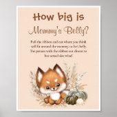 Hoe groot is mama's buik Herfst Baby shower spel Poster (Voorkant)