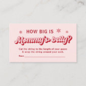 Hoe groot is mama's buik kerst Baby shower Informatiekaartje (Voorkant)
