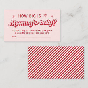Hoe groot is mama's buik kerst Baby shower Informatiekaartje
