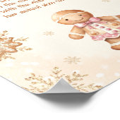 Hoe groot is mama's buik kerst Baby shower Poster (Hoek)