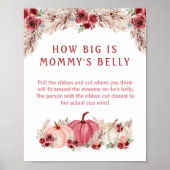 Hoe groot is mama's buik pompoen Baby shower spel Poster (Voorkant)
