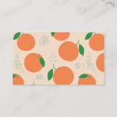 Hoe groot is mama's buik Sinaasappel Baby shower s Informatiekaartje (Achterkant)