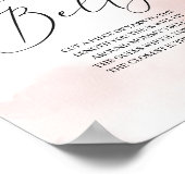 Hoe groot is mama's buik teken spel blush roze gou poster (Hoek)