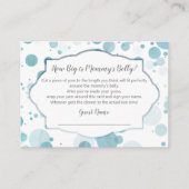 Hoe groot is mama's buik trendy Baby shower spel Informatiekaartje (Voorkant)