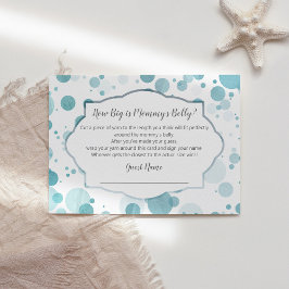 Hoe groot is mama's buik trendy Baby shower spel Informatiekaartje