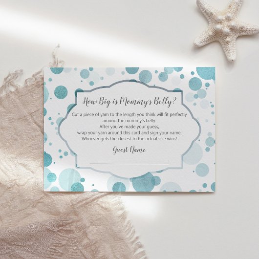 Hoe groot is mama's buik trendy Baby shower spel Informatiekaartje