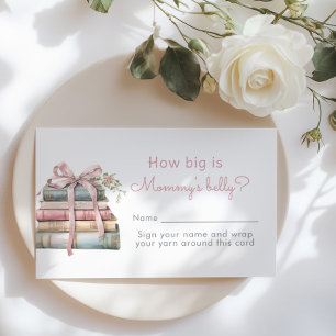 Hoe groot is mama's buik Verhalenboek baby shower Informatiekaartje
