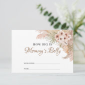 Hoe groot is mama's buikkaart gedroogde palmblader informatiekaartje (Staand voorkant)