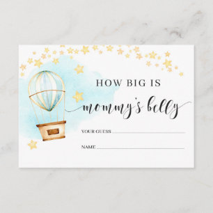 Hoe groot is mama's buikkaart heteluchtballon informatiekaartje