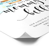 Hoe groot is mama's buikspelletje hete luchtballon poster (Hoek)