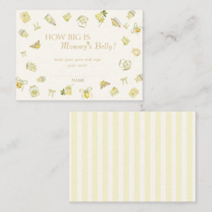 Hoe Groot Is Mamma's Buik Citroen Baby Shower Informatiekaartje