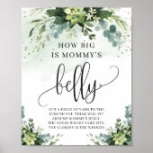 Hoe groot is mammie buikspelbord sappig poster (Voorkant)