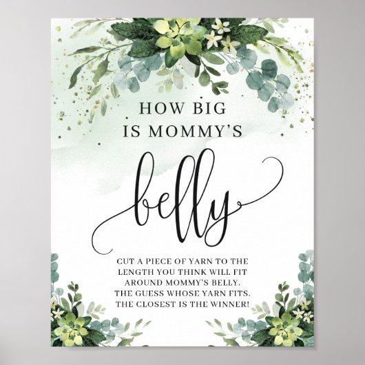 Hoe groot is mammie buikspelbord sappig poster (Voorkant)