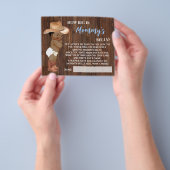 Hoe groot is Mommy Belly AA Cowboy Shower Game Kaa Flyer (Hand)