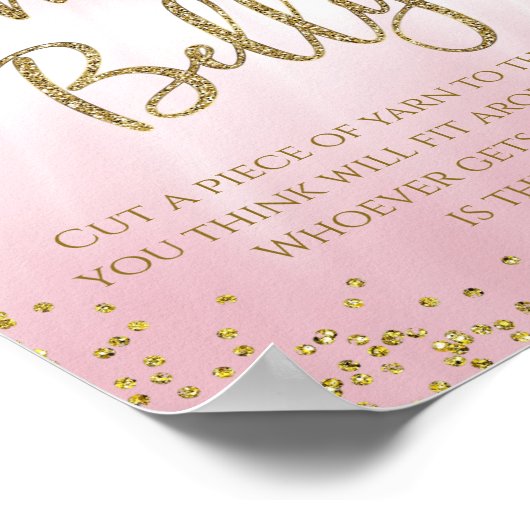 Hoe groot is Mommys Belly Baby shower Game? Poster (Hoek)