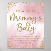 Hoe groot is Mommys Belly Baby shower Game? Poster (Voorkant)