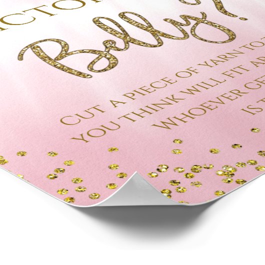 Hoe groot is Mommys Belly Baby shower Game? Poster (Hoek)