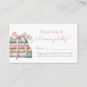 Hoe groot is mommys belly Storybook baby shower Informatiekaartje (Voorkant)