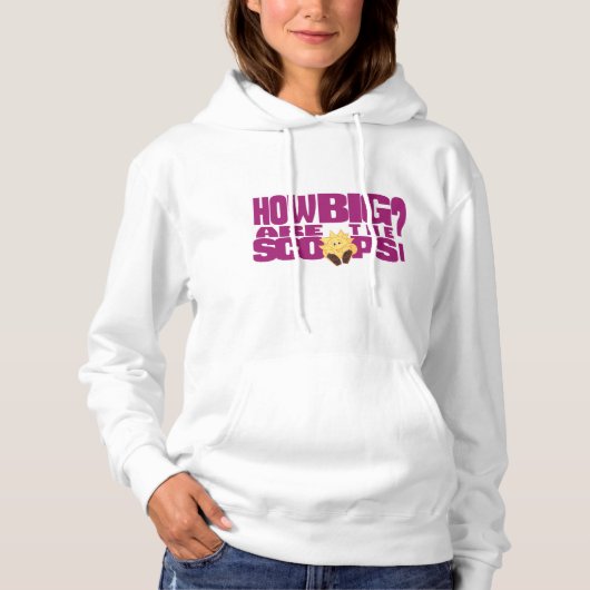Hoe groot zijn de scoop's? hoodie (Voorkant)